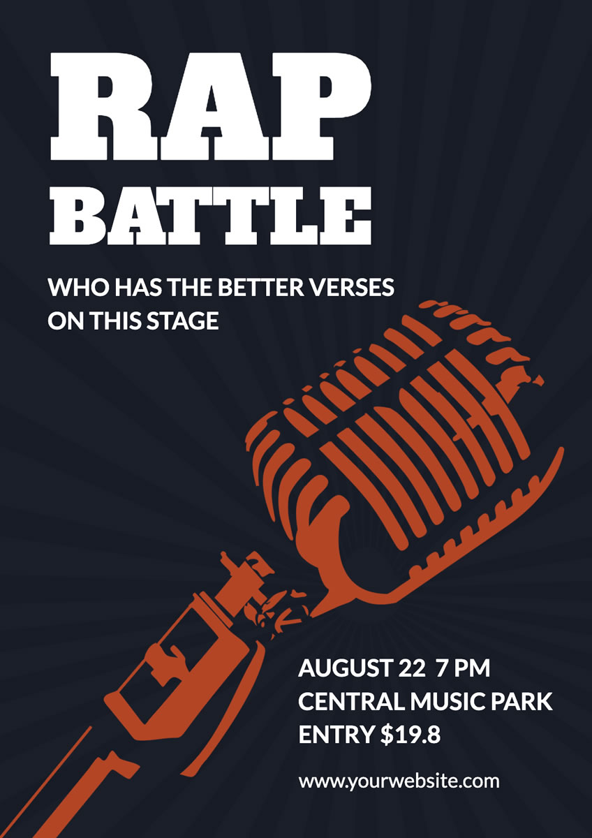 rap battle music flyer