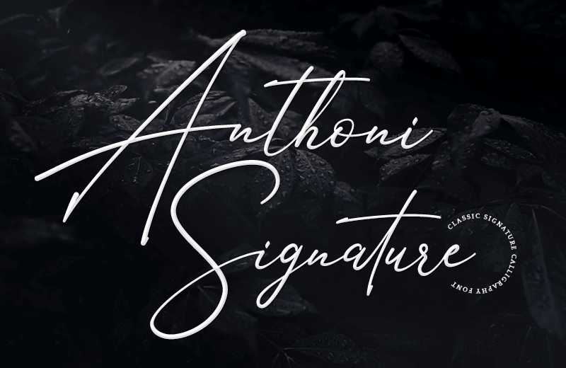 Anthoni Signature Font