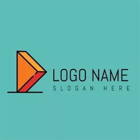 3D Logo 3D Yellow Letter D logo design