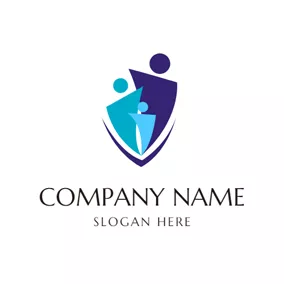 Life Logo Abstract and Close Family logo design