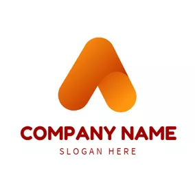 3D Logo Abstract Orange Arrow logo design