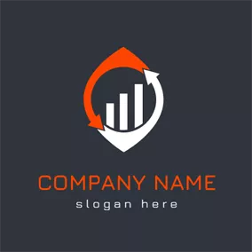 Finance & Insurance Logo Arrow and Diagram Accounting logo design