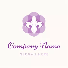 Flower Logo Beautiful Flower Shape Lily logo design