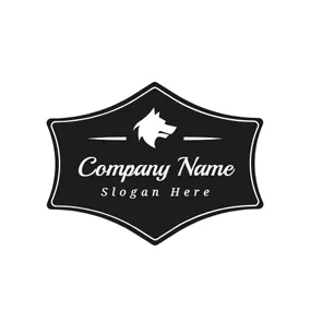 Wolf Logo Black Polygon and White Wolf logo design