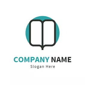 Education Logo Blue Circle and Opened Book logo design