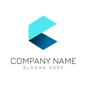 Communication Logo Blue Gradient Square logo design