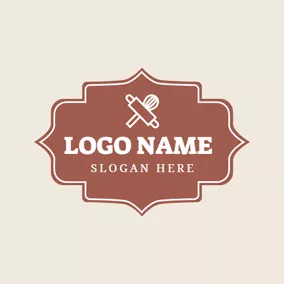 Emblem Logo Brown Bottle Opener Drink Badge logo design