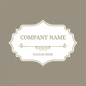 Emblem Logo Brown Decoration Badge logo design