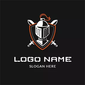 Gaming - Cross Sword & Barbarian Knight logo design