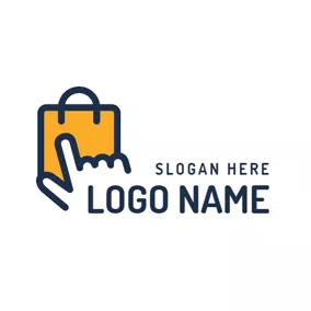 Ecommerce Logo Gorgeous Yellow Handbag logo design