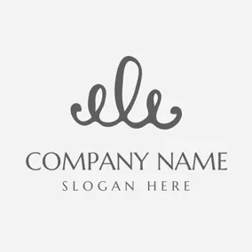 Brand Logo Gray Crown and Fashion Brand logo design