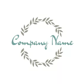 Event Logo Gray Garland and Theme Party logo design