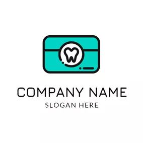 Medical & Pharmaceutical Logo Green Box and White Teeth logo design