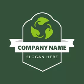 Environment & Green Logo Green Leaf and Shield logo design