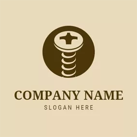 Industrial Logo Little Brown Screw logo design