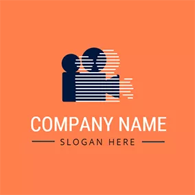 YouTube Channel Logo Orange and Blue Video logo design