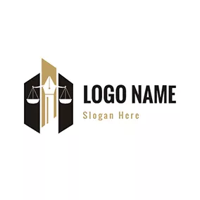 Attorney & Law Logo Pen Balance Gate and Lawyer logo design