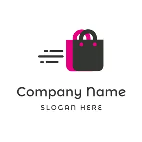 Ecommerce Logo Red and Black Bag logo design