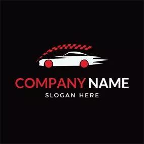 Car & Auto Logo Red Decoration and White Car logo design