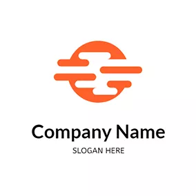 Sun Logo Simple Sun Cloud Fog logo design