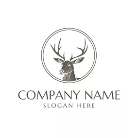 Sketch Logo Tribal Deer Head Badge Icon logo design