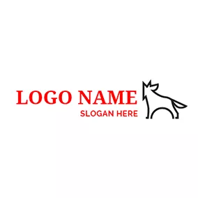 Abstract Logo Wolf Outline Simple Abstract logo design